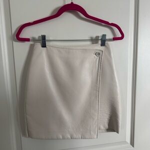 Babaton Cream Mini Skirt
